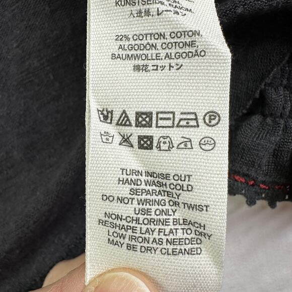 Free People Top Womens Small Gray Siesta Fiesta Embroidered Boho V Neck Henley - Picture 7 of 9